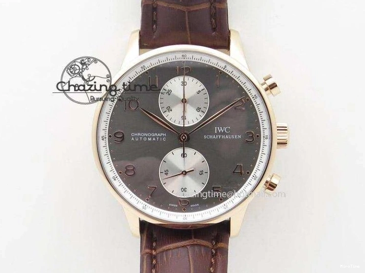 MIROTIME 0409 Packable Portuguese IW358304 ZF 1:1 Best Edition SS White Dial Blue Markers on Leather Strap A 7079